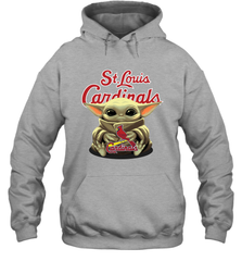 Baby Yoda Hugs Loves The St Louis Cardinals Baseball Adult Hoodie Sweatshirt Adult Hoodie Sweatshirt - VeigarTee