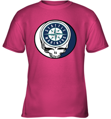 Seattle Mariners Grateful Dead Steal Your Face Baseball Youth T-Shirt Youth T-Shirt - VeigarTee