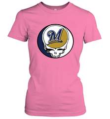 Milwaukee Brewers Grateful Dead Steal Your Face Baseball Womens T-Shirt Womens T-Shirt - VeigarTee