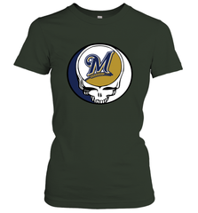 Milwaukee Brewers Grateful Dead Steal Your Face Baseball Womens T-Shirt Womens T-Shirt - VeigarTee