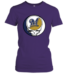 Milwaukee Brewers Grateful Dead Steal Your Face Baseball Womens T-Shirt Womens T-Shirt - VeigarTee