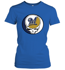 Milwaukee Brewers Grateful Dead Steal Your Face Baseball Womens T-Shirt Womens T-Shirt - VeigarTee