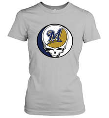 Milwaukee Brewers Grateful Dead Steal Your Face Baseball Womens T-Shirt Womens T-Shirt - VeigarTee