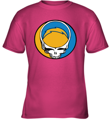 Los Angeles Chargers Grateful Dead Steal Your Face NFL Football Youth T-Shirt Youth T-Shirt - VeigarTee