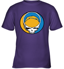 Los Angeles Chargers Grateful Dead Steal Your Face NFL Football Youth T-Shirt Youth T-Shirt - VeigarTee