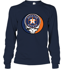 Houston Astros Grateful Dead Steal Your Face Baseball Adult Long Sleeve T-Shirt Adult Long Sleeve T-Shirt - VeigarTee