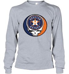 Houston Astros Grateful Dead Steal Your Face Baseball Adult Long Sleeve T-Shirt Adult Long Sleeve T-Shirt - VeigarTee