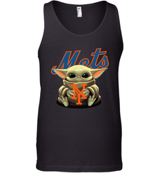 Baby Yoda Hugs Loves The New York Mets Baseball Mens Tank Top