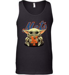 Baby Yoda Hugs Loves The New York Mets Baseball Mens Tank Top Mens Tank Top - VeigarTee