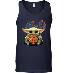 Baby Yoda Hugs Loves The New York Mets Baseball Mens Tank Top Mens Tank Top - VeigarTee