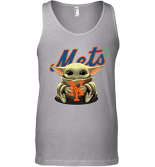 Baby Yoda Hugs Loves The New York Mets Baseball Mens Tank Top Mens Tank Top - VeigarTee