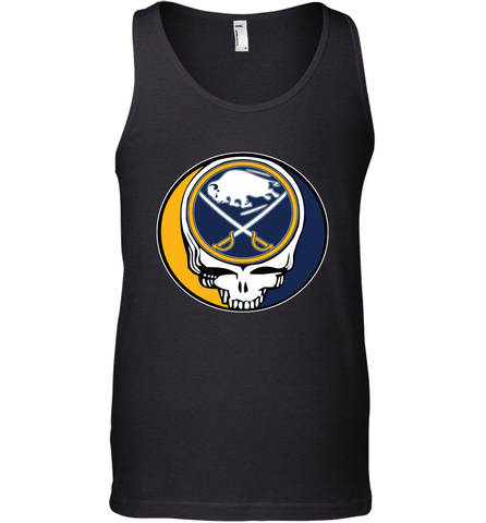 Buffalo Sabres Grateful Dead Steal Your Face Hockey NHL Mens Tank Top Mens Tank Top / Black / XS Mens Tank Top - VeigarTee
