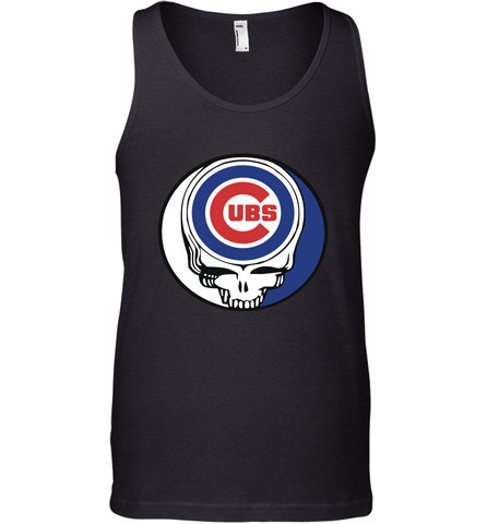 Chicago Cubs Grateful Dead Steal Your Face Baseball Mens Tank Top Mens Tank Top / Black / XS Mens Tank Top - VeigarTee