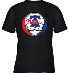 Philadelphia Phillies Grateful Dead Steal Your Face Baseball Youth T-Shirt Youth T-Shirt - VeigarTee