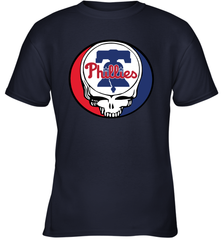 Philadelphia Phillies Grateful Dead Steal Your Face Baseball Youth T-Shirt Youth T-Shirt - VeigarTee