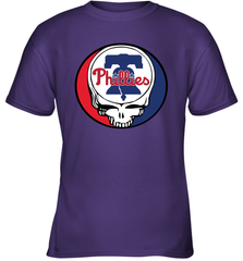 Philadelphia Phillies Grateful Dead Steal Your Face Baseball Youth T-Shirt Youth T-Shirt - VeigarTee