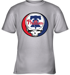 Philadelphia Phillies Grateful Dead Steal Your Face Baseball Youth T-Shirt Youth T-Shirt - VeigarTee