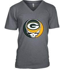 Green Bay Packers Grateful Dead Steal Your Face NFL Football Mens V-Neck T-Shirt Mens V-Neck T-Shirt - VeigarTee