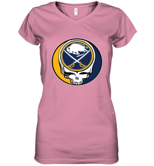 Buffalo Sabres Grateful Dead Steal Your Face Hockey NHL Womens V-Neck T-Shirt Womens V-Neck T-Shirt - VeigarTee
