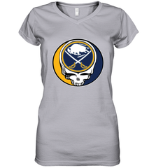 Buffalo Sabres Grateful Dead Steal Your Face Hockey NHL Womens V-Neck T-Shirt Womens V-Neck T-Shirt - VeigarTee