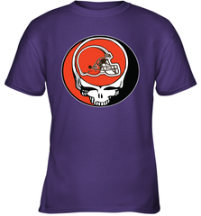 Cleveland Browns Grateful Dead Steal Your Face NFL Football Youth T-Shirt Youth T-Shirt - VeigarTee