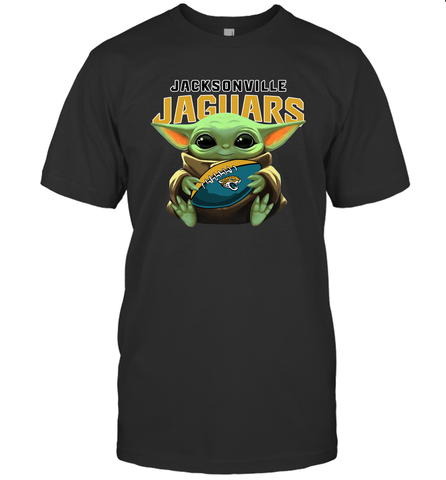 Baby Yoda Loves The Jacksonville Jaguars Star Wars Baby Yoda Hugs Jaguars NFL Mens T-Shirt Mens T-Shirt / Black / S Mens T-Shirt - VeigarTee
