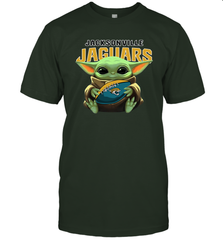 Baby Yoda Loves The Jacksonville Jaguars Star Wars Baby Yoda Hugs Jaguars NFL Mens T-Shirt Mens T-Shirt - VeigarTee