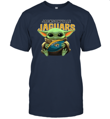 Baby Yoda Loves The Jacksonville Jaguars Star Wars Baby Yoda Hugs Jaguars NFL Mens T-Shirt Mens T-Shirt - VeigarTee