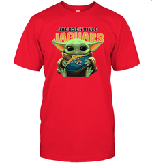 Baby Yoda Loves The Jacksonville Jaguars Star Wars Baby Yoda Hugs Jaguars NFL Mens T-Shirt Mens T-Shirt - VeigarTee