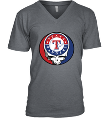 Texas Rangers Grateful Dead Steal Your Face Baseball Mens V-Neck T-Shirt Mens V-Neck T-Shirt - VeigarTee