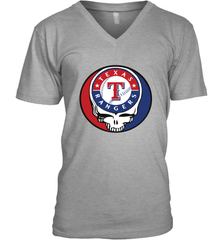 Texas Rangers Grateful Dead Steal Your Face Baseball Mens V-Neck T-Shirt Mens V-Neck T-Shirt - VeigarTee