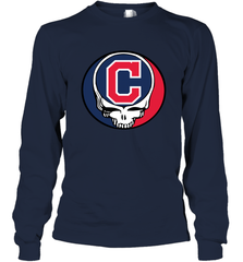 Cleveland Indians Grateful Dead Steal Your Face Baseball Adult Long Sleeve T-Shirt Adult Long Sleeve T-Shirt - VeigarTee