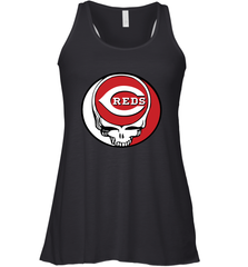 Cincinnati Reds Grateful Dead Steal Your Face Baseball Womens Racerback Tank Top Womens Racerback Tank Top - VeigarTee