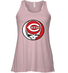 Cincinnati Reds Grateful Dead Steal Your Face Baseball Womens Racerback Tank Top Womens Racerback Tank Top - VeigarTee