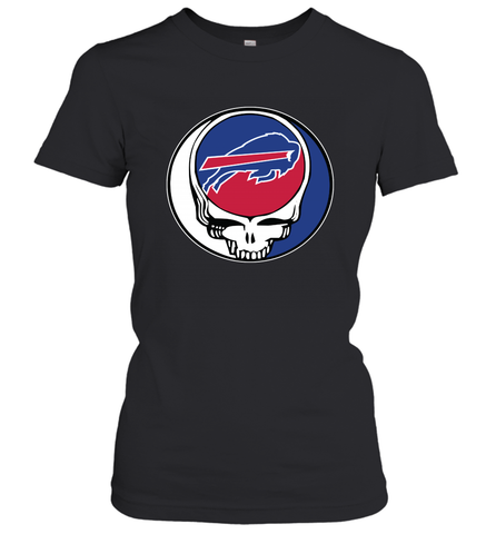 Buffalo Bills Grateful Dead Steal Your Face NFL Football Womens T-Shirt Womens T-Shirt / Black / XS Womens T-Shirt - VeigarTee