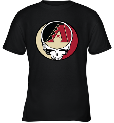 Arizona Diamondbacks Grateful Dead Steal Your Face Baseball Youth T-Shirt Youth T-Shirt / Black / XS Youth T-Shirt - VeigarTee