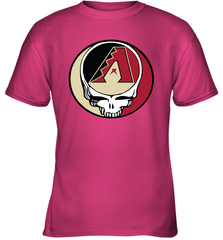 Arizona Diamondbacks Grateful Dead Steal Your Face Baseball Youth T-Shirt Youth T-Shirt - VeigarTee
