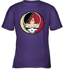 Arizona Diamondbacks Grateful Dead Steal Your Face Baseball Youth T-Shirt Youth T-Shirt - VeigarTee