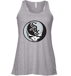 Chicago White Sox Grateful Dead Steal Your Face Baseball Womens Racerback Tank Top