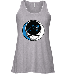 Carolina Panthers Grateful Dead Steal Your Face NFL Football Womens Racerback Tank Top Womens Racerback Tank Top - VeigarTee