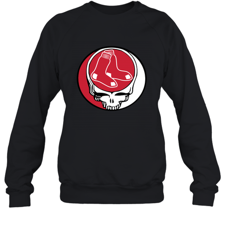 Boston Red Sox Grateful Dead Steal Your Face Baseball Adult Sweatshirt Adult Sweatshirt / Black / S Adult Sweatshirt - VeigarTee