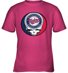 Minnesota Twins Grateful Dead Steal Your Face Baseball Youth T-Shirt Youth T-Shirt - VeigarTee