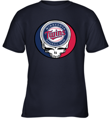Minnesota Twins Grateful Dead Steal Your Face Baseball Youth T-Shirt Youth T-Shirt - VeigarTee
