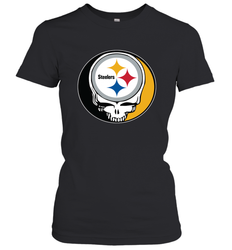 Pittsburgh Steelers Grateful Dead Steal Your Face NFL Football Womens T-Shirt