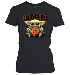 Baby Yoda Hugs Loves The San Francisco GiantsBaseball Womens T-Shirt Womens T-Shirt - VeigarTee