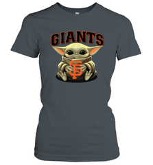 Baby Yoda Hugs Loves The San Francisco GiantsBaseball Womens T-Shirt Womens T-Shirt - VeigarTee
