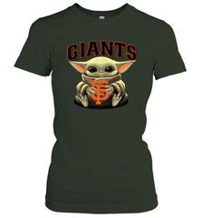 Baby Yoda Hugs Loves The San Francisco GiantsBaseball Womens T-Shirt Womens T-Shirt - VeigarTee