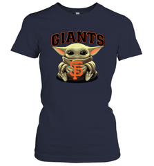 Baby Yoda Hugs Loves The San Francisco GiantsBaseball Womens T-Shirt Womens T-Shirt - VeigarTee