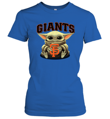 Baby Yoda Hugs Loves The San Francisco GiantsBaseball Womens T-Shirt Womens T-Shirt - VeigarTee