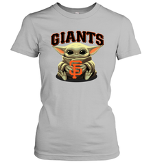 Baby Yoda Hugs Loves The San Francisco GiantsBaseball Womens T-Shirt Womens T-Shirt - VeigarTee